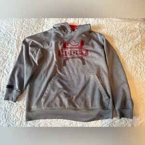 Hooey Charcoal Sweatshirt with Crimson Emblem